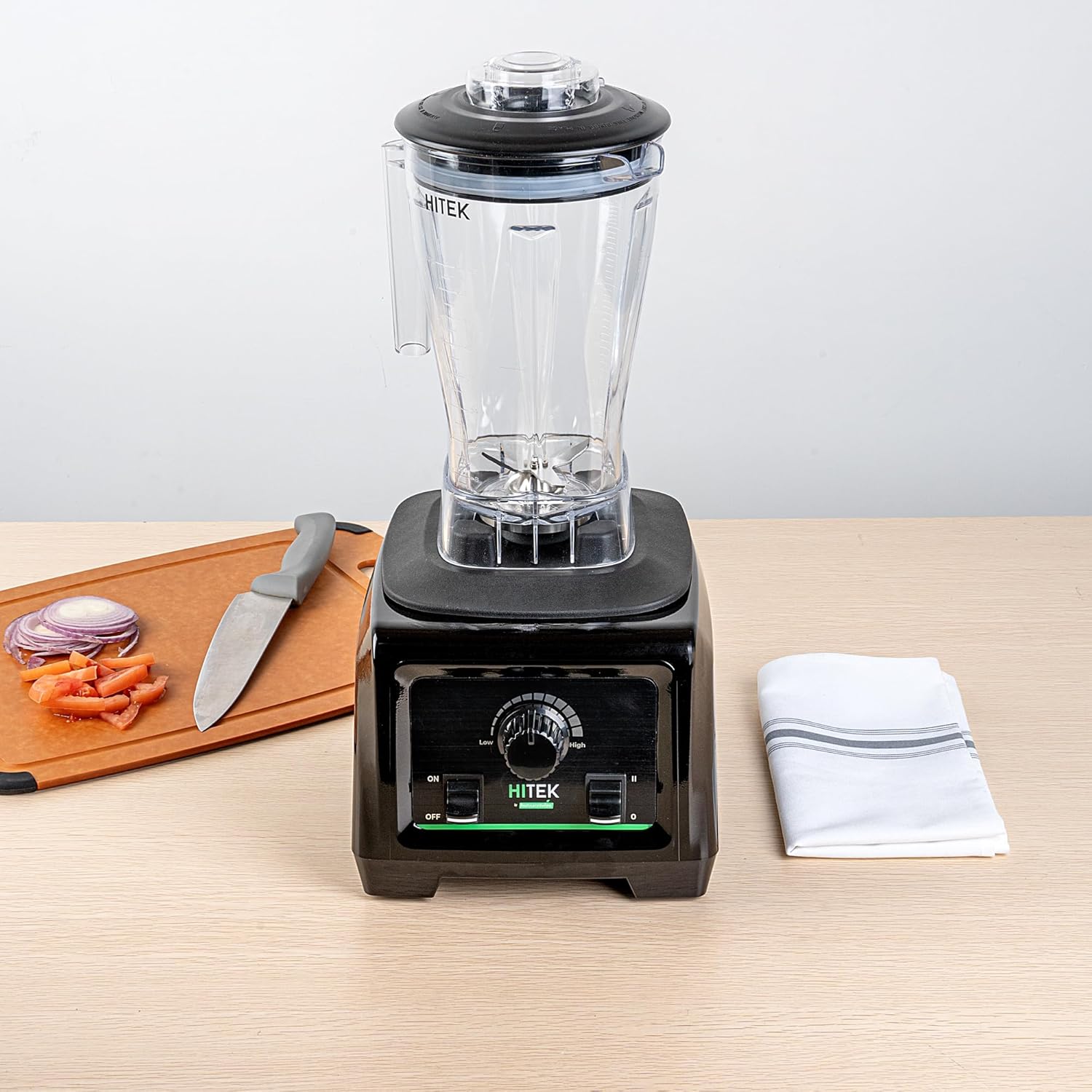 Restaurantware-Hi Tek 3 HP Commercial Blender, 1 Variable Speed Heavy-Duty Blender - 64-Ounce Tritan Jar, Toggle Control, White Plastic, Industrial, 3 HP Motor