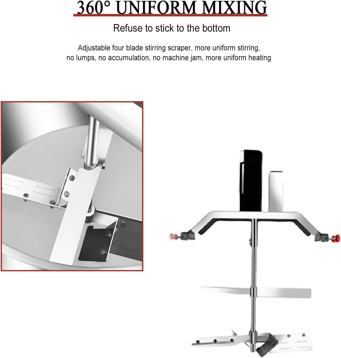 Automatic Food Blender, 110v/220v Stainless Steel Electric Mixer for Cooking Blender Chocolate Sauce Thermomixer Food Blender, Seasoning Bottom Soup Sauce Blender. Mixing Speed ​​Adjustable