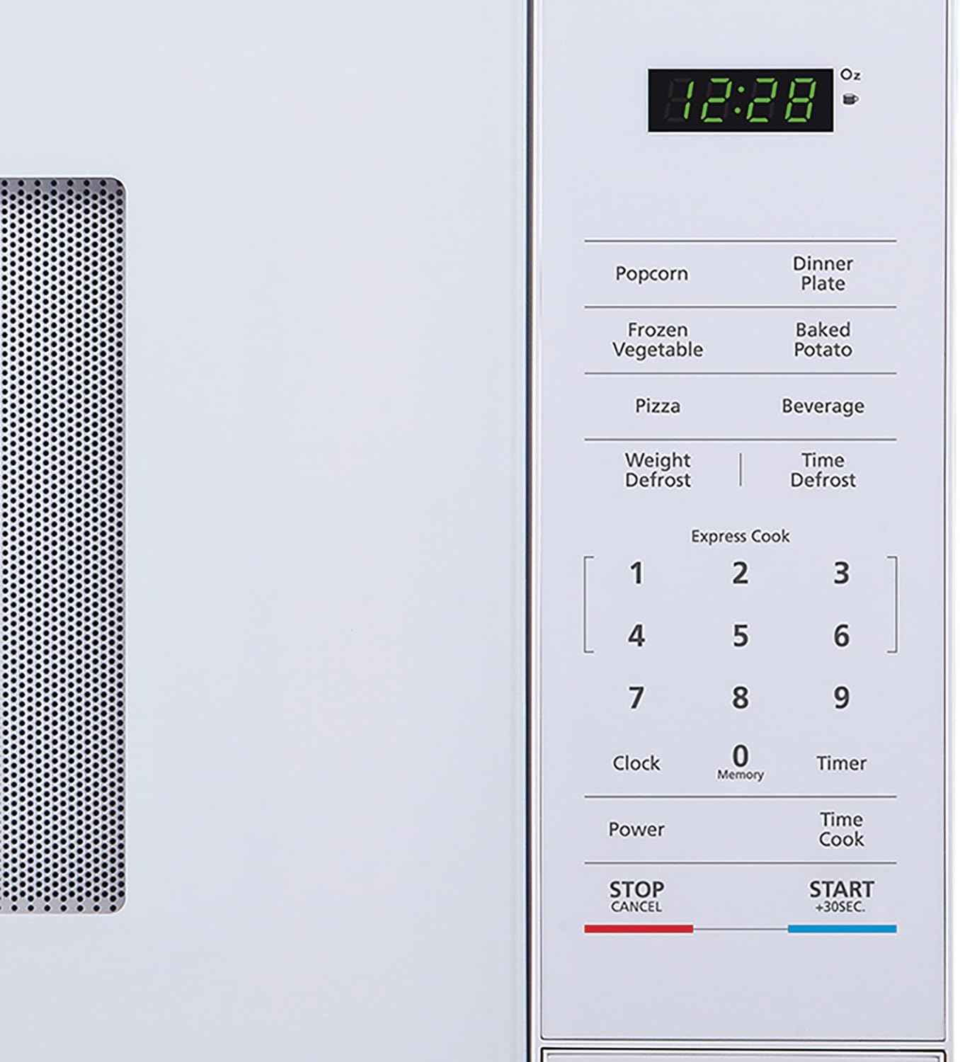 Magic Chef Compact Countertop Microwave Oven, 1,000 Watts, White, 1.1 Cu. Ft. - Digital Kitchen Appliance with One-Touch Cooking, Child Lock, Timer, Reheat, Defrost, and 10 Power Levels