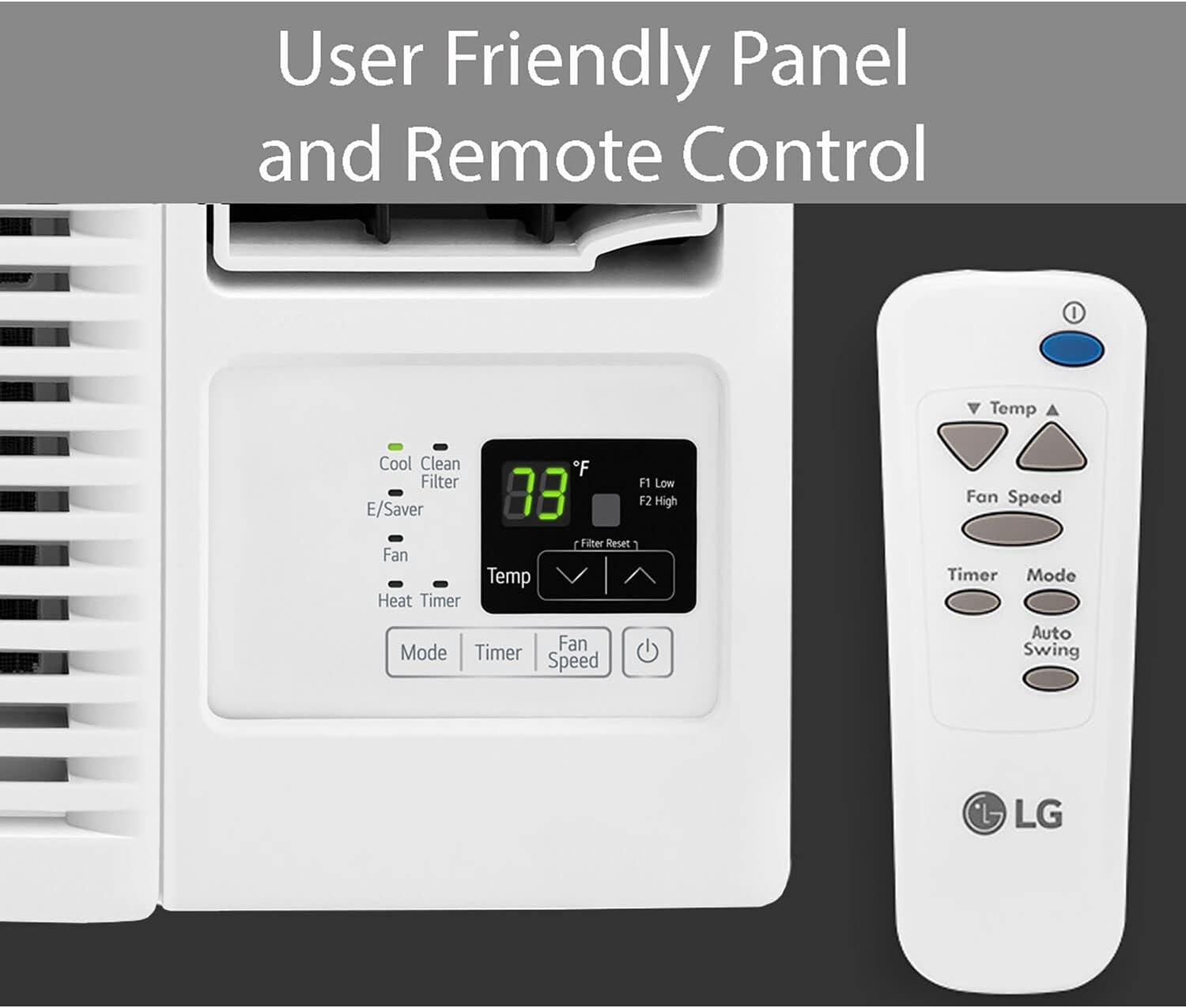 LG 23,000 BTU 230V Window-Mounted Air Conditioner with 9,200/11,200 BTU Supplemental Heat Function