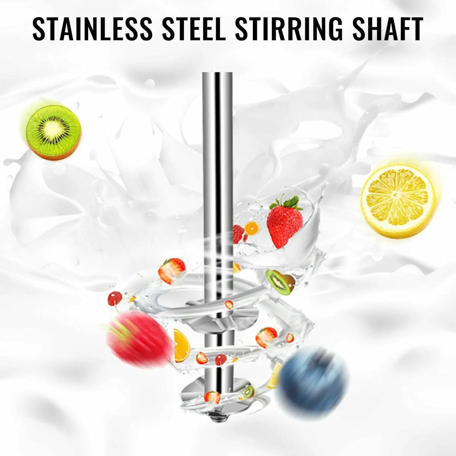 3Head Electric Milk Shake Machine Milkshake Mixer Ice Cream Drink Milk Shake Machine Commercial Stainless Steel Bar Electric Blender Tea Mix With 3 X 800Ml Cup For Milk Tea Store (Silver)