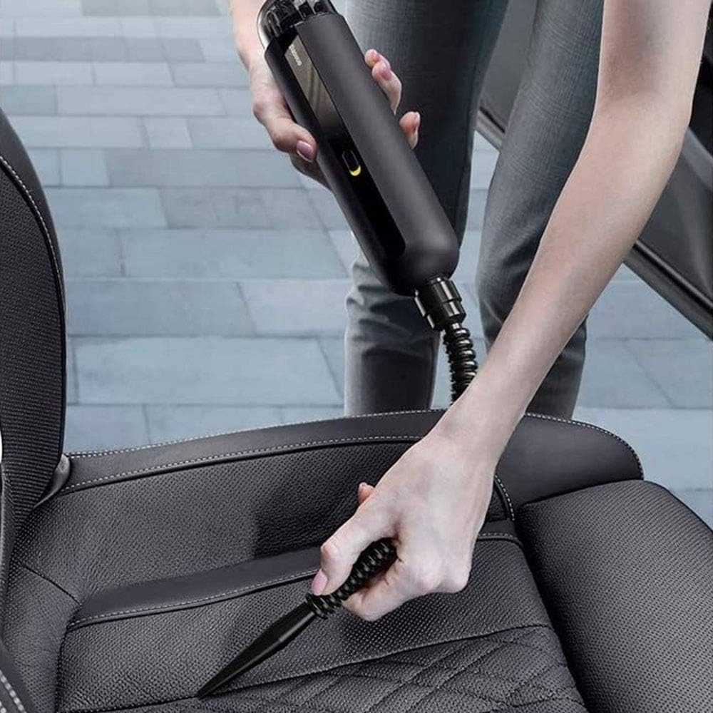 Portable 5000pa 70W Strong Suction Handheld Vacuum Rechargeable Cordless Hand Vacuum Cleaner with Powerful Cycic Suction 2 in 1 Nozzle for Home Car (Color : Green)