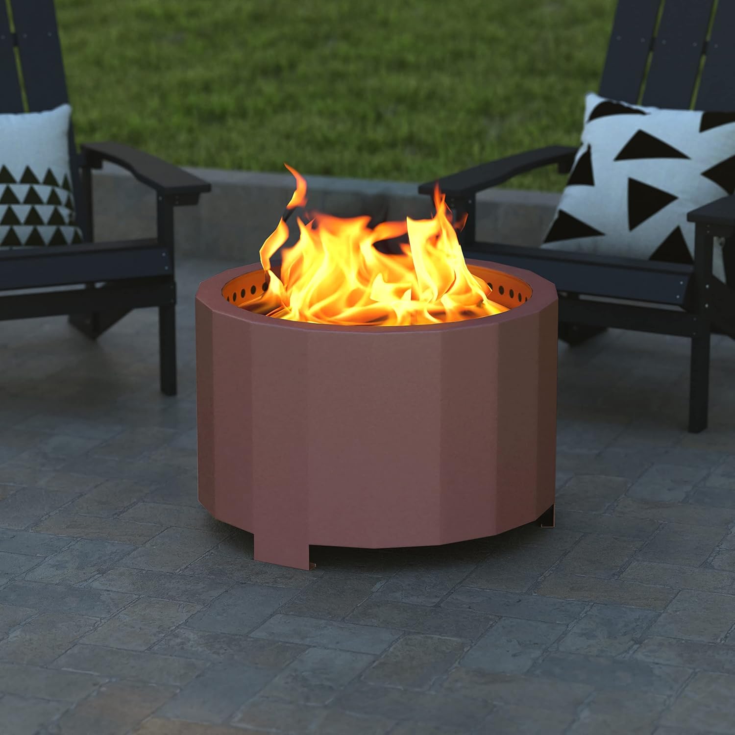 EMMA + OLIVER Hestia Portable Smokeless Firepit - 27