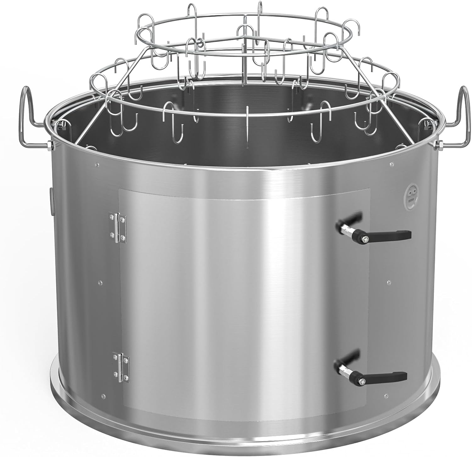 only fire Stainless Steel Grill Cooking Smoking Attachment, Charcoal, Rib Hanging System for Weber 22 inch Kettle Grills - Turns Your Kettle into Smoker