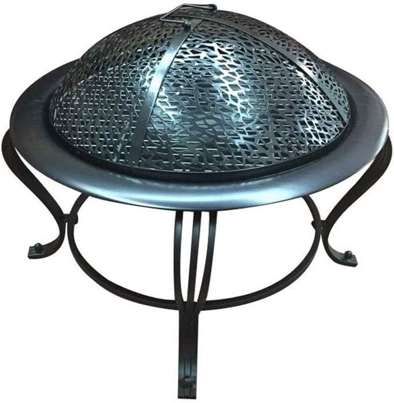 Patio Fire Steel Grill Fire Pit Bowl with Mesh Spark Sn Cover Log Grate