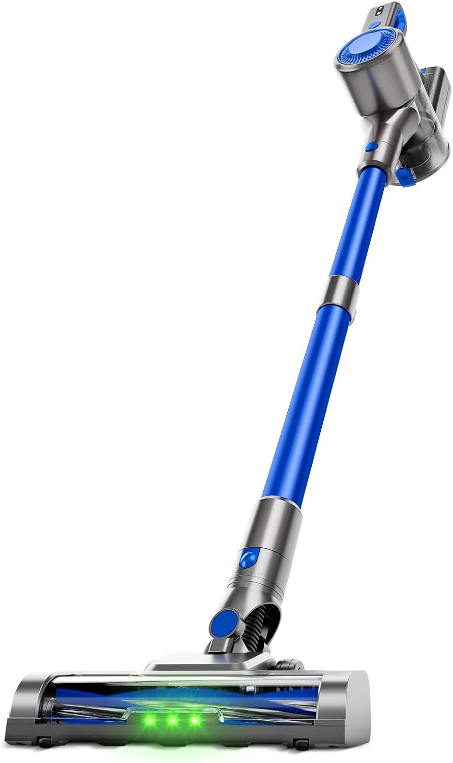 KIKETECH Base Station Pole Cordless Vacuum Cleaner with Automatic Cleaning, Up to 45 Minutes Last, Suitable for Hard/Wood Floors, Pet Hair, Blankets.(89772620355-B180)