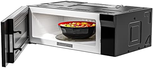 KoolMore 30 Inch Over-The-Range Low Profile Microwave, 1.2 Cu. Ft. Built-in, 10 Power Levels, 13.5” Glass Turntable, 1000-Watt Power, Advanced Air Vent, and Heat Circulation (KM-MLPOT-1SS)