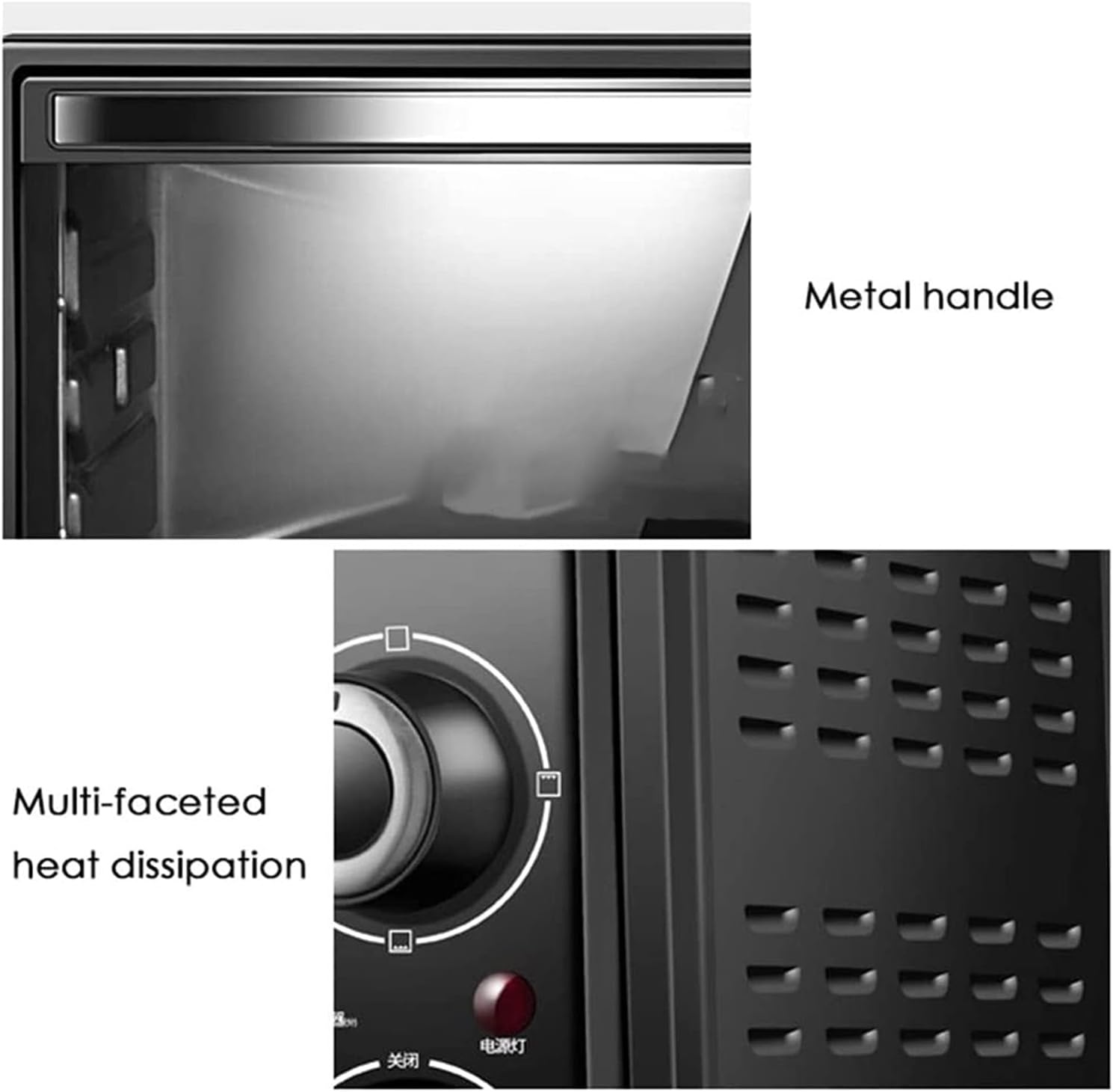 Bake Oven, Countertop Convection Toaster Oven With Upper and Lower Heat Control, Hot Air Fan For Cake, Ferment, Dehydrate Fruit, Roast, Rotisserie