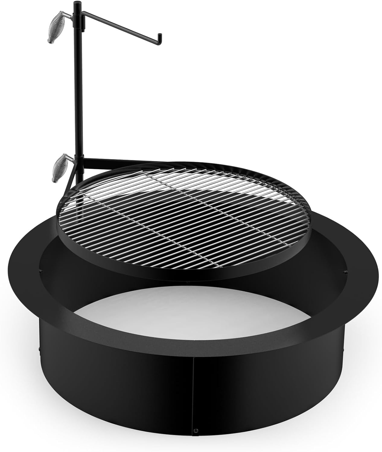Stanbroil Fire Pit Ring Fit for Campfire Grill Grate with Swing Cooking Stand