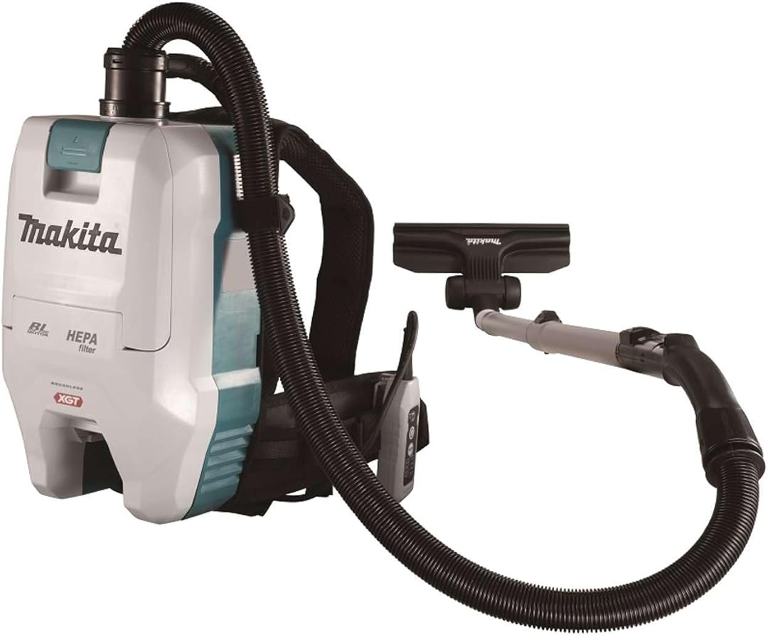 Makita Werkzeug GmbH VC008GZ, Battery Backpack Vacuum Cleaner 40 V max. (Without Battery, Without Charger), White