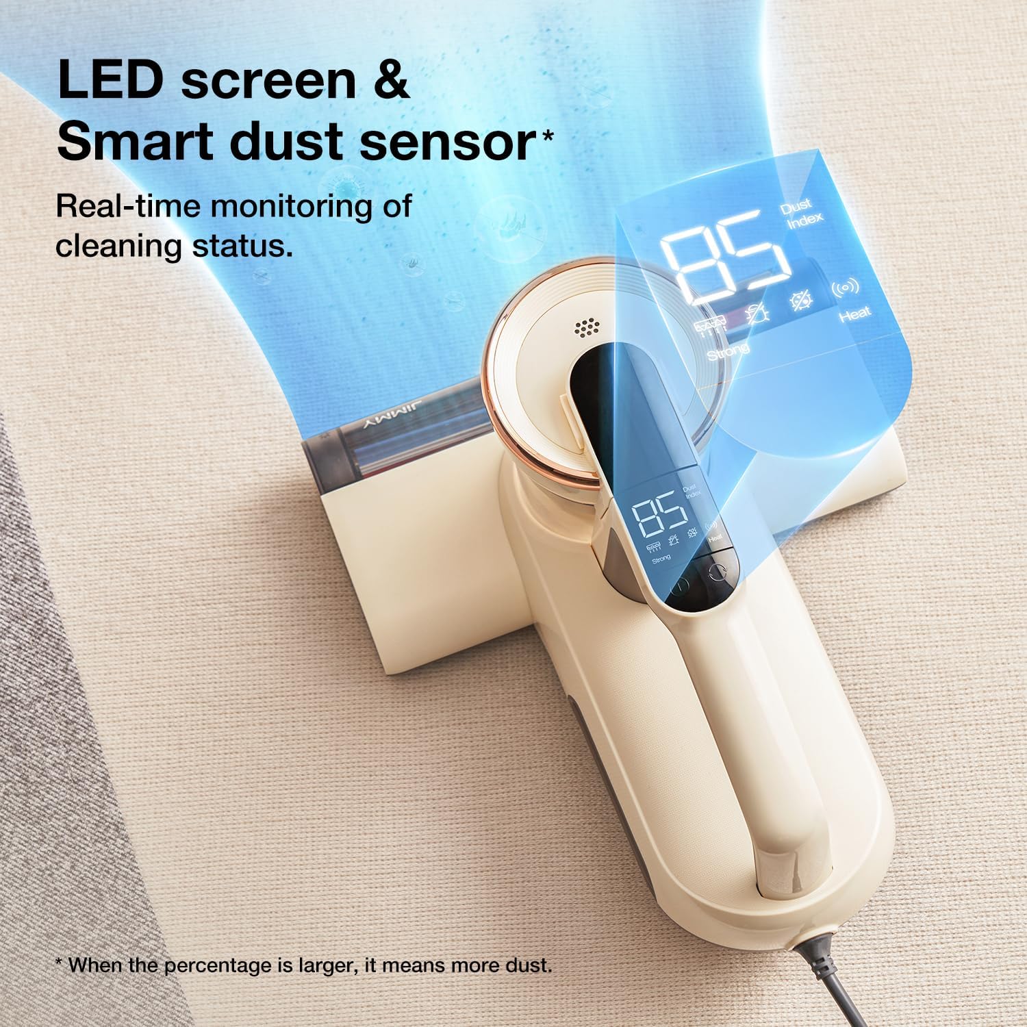 Jimmy WB63 Mattress Vacuum Cleaner UV Sanitizing | Bed Vacuum Cleaner for Dust Mites, Corded with UV-C Light, Strong Suction, Dual Cyclone Filtration for Deep Mattress Cleaning & Upholstery