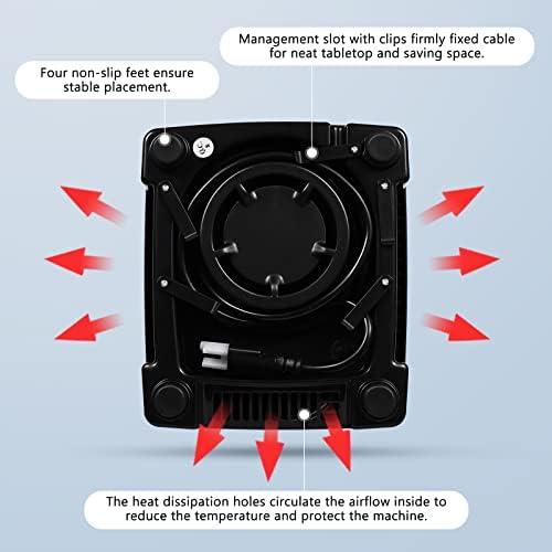 2200W Professional Countertop Smoothie Blender, 2L Heavy Duty Stainless Steel Commercial Kitchen Blender Mixer Juicer Ice Crusher,Adjustable Speed for Milkshakes,Ice Creams, Fresh Juices (Black)