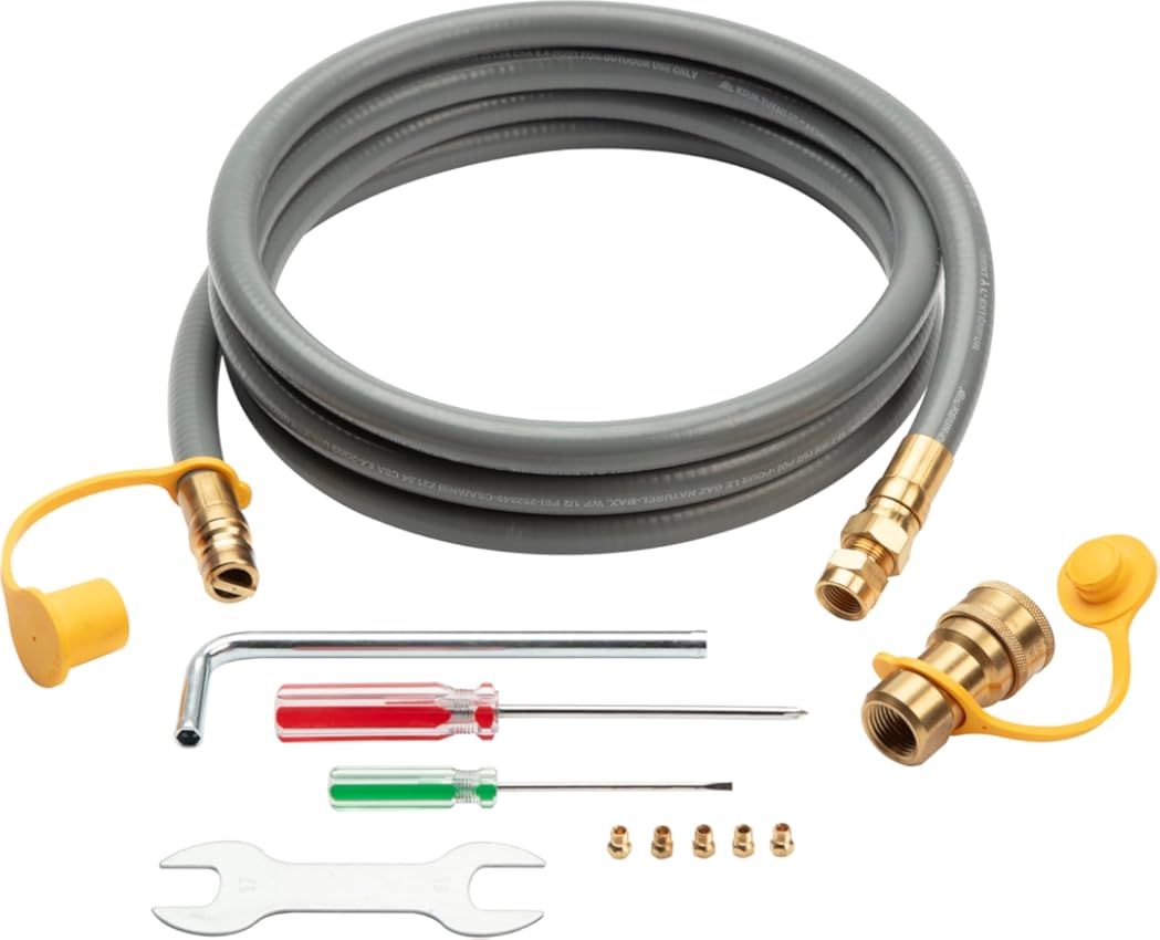Cuisinart Natural Gas Conversion Kit for Propel+ Gas Grill, 10FT Hose & Adapters for Endless Gas, CSA Approved Outdoor Grilling Appliance Propane to NG Complete Kit