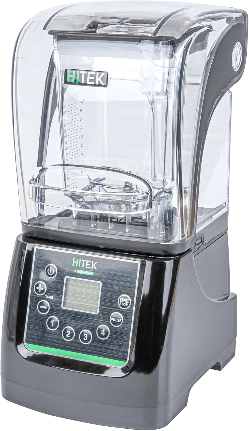 Restaurantware-Hi Tek 3 HP Commercial Blender, 1 Variable Speed Heavy-Duty Blender - 48-Ounce Tritan Jar, Sound Enclosure, White Plastic, Industrial, Programmable Touchpad