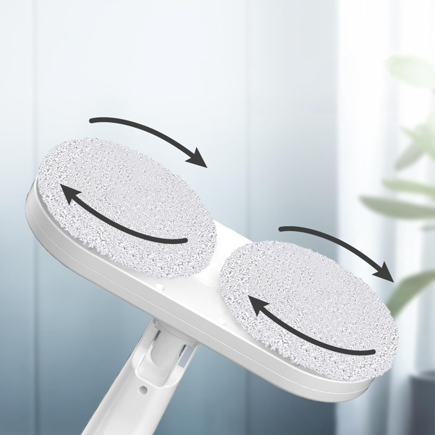 Electric Mop for Floor Cleaning,Floor Daily Light Cleaning,Rechargeable Lightweight Cordless Electric Mop with Water Sprayer for Hardwood Tile Marble Floors(White)