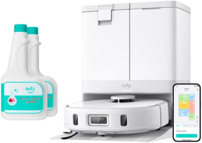 eufy X10 Pro Omni Robot Vacuum White + Hard Floor Cleaning Solution*2