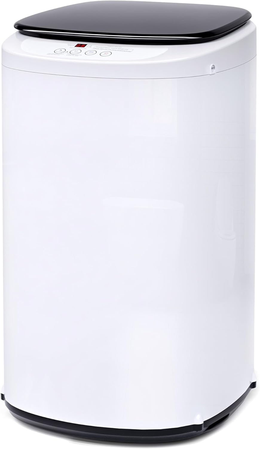 ADVWIN 1.07 Cu.ft Portable Washing Machine, 7.7lbs Compact Automatic Washer and Spin Dryer with Drain Pump, 8 Programs, LED Display for Apartment, RV, Dorm