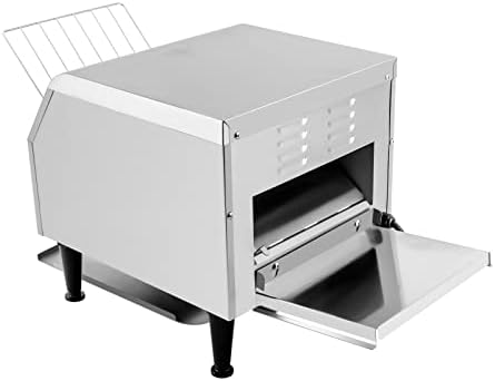 Countertop Conveyor Toaster Oven Restaurant Heavy Duty Industrial Toaster Oven Stainless Steel Tray Toaster Commercial Bread Bagel Toaster 300PCS 2200W