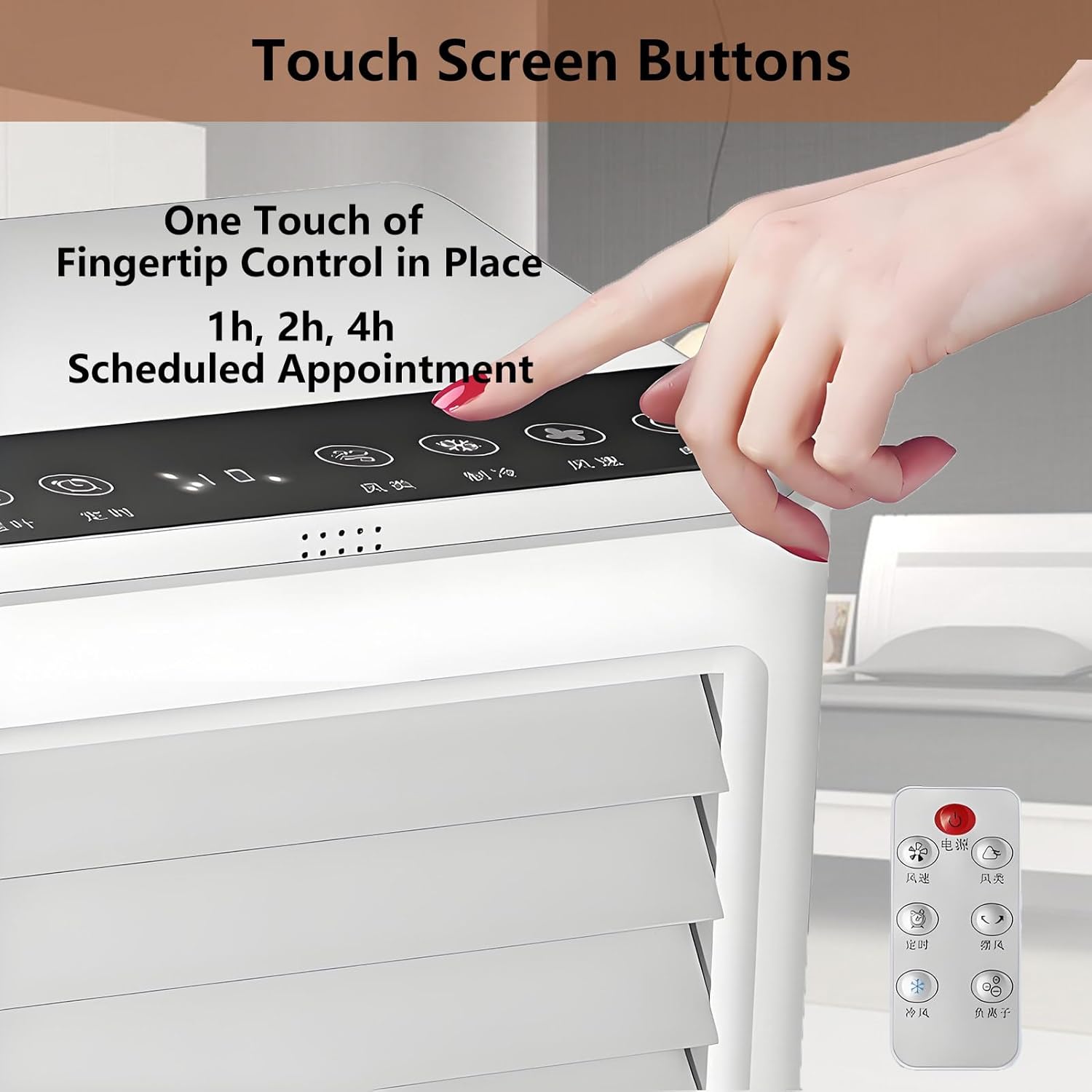 Air Cooler 4-in-1 Portable Air Conditioner Humidifier Cooling Fan Negative Ion Filter Personal Air Conditioning Unit Ac Unit Mini Fan with 3 Wind Speed Timer for Car Home Office 24VHomeCar