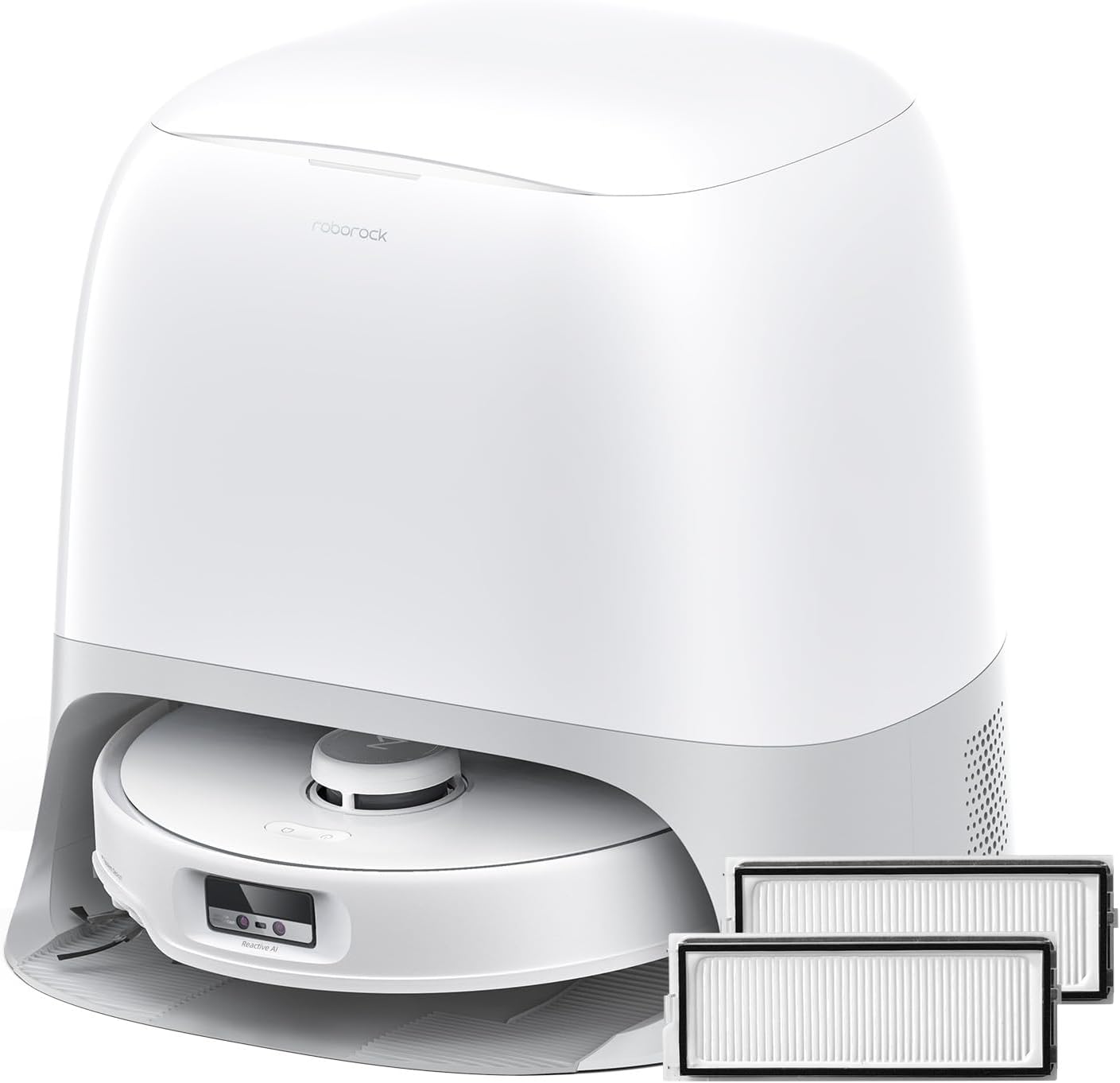 roborock Qrevo Curv Robot Vacuum Cleaner and Washable Filter Bundle