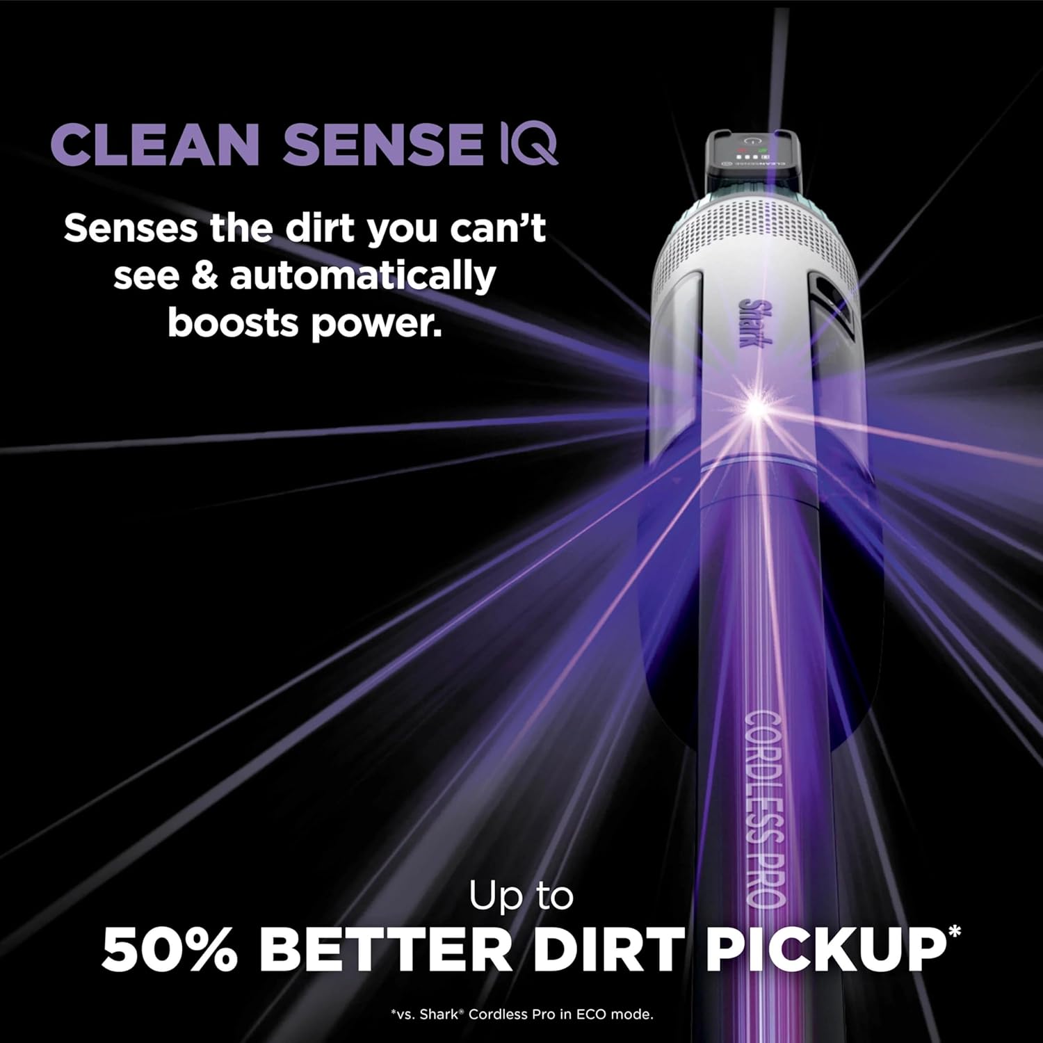 Shark IZ540H Pro Cordless Vacuum (Renewed) with Clean Sense IQ, Anti-Allergen Complete Seal with HEPA Filtration, PowerFins Plus Brushroll, Up to 40 Minute Runtime, Includes Crevice Tool, Mojito