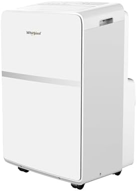 Whirlpool 10,000 BTU Portable Air Conditioner for Home with Dehumidifier, A/C Portable Air Conditioner for Apartment and Bedroom, 115V, AC for Small Rooms up to 275-Sq. Ft. with Remote in White