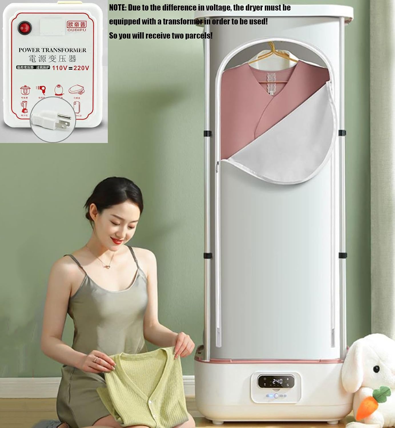 Automatic Ironing Machine,Portable Steam Drying Smart Machine,Ironing Clothes Folding Wrinkle Removal Machine with Remote Control Automatic Steam Ironing Machine