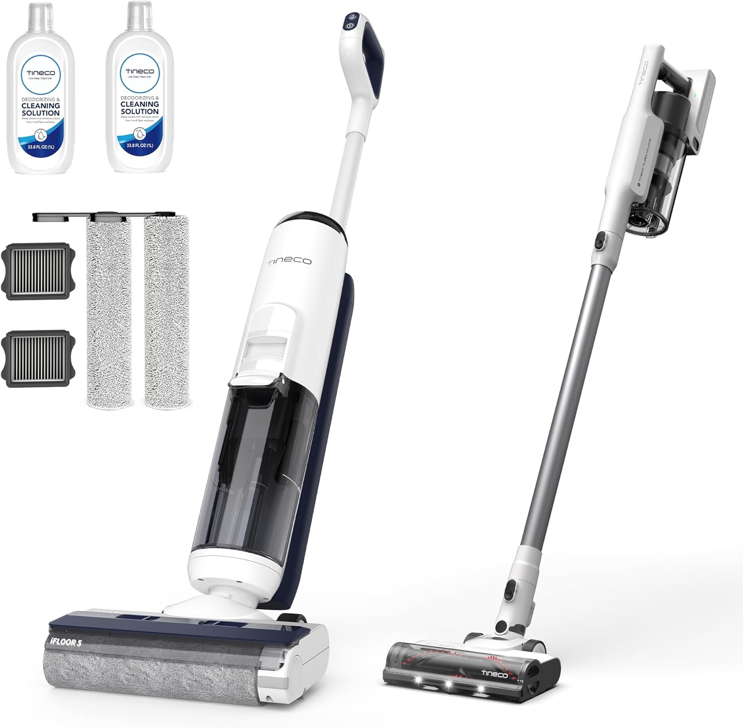 iFLOOR 5 Breeze Complete Wet Dry Vacuum Cordless Floor Washer & A20 Cordless Stick Vacuum Cleaner, Up to 40Min-Runtime 3 Modes for Multi-Level Messes,