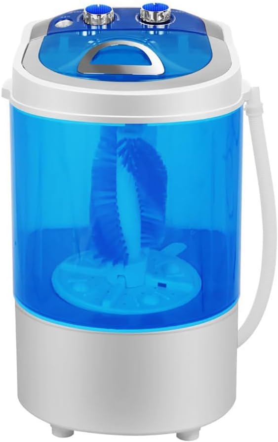 Compact Electric Single Barrel Shoe Washer, 4.5Kg Capacity Rotary Washer Dryer, Freestanding Shoe Washer, Top Loading Washing Machine, 2 in 1 Mini Single Barrel Washing Machine