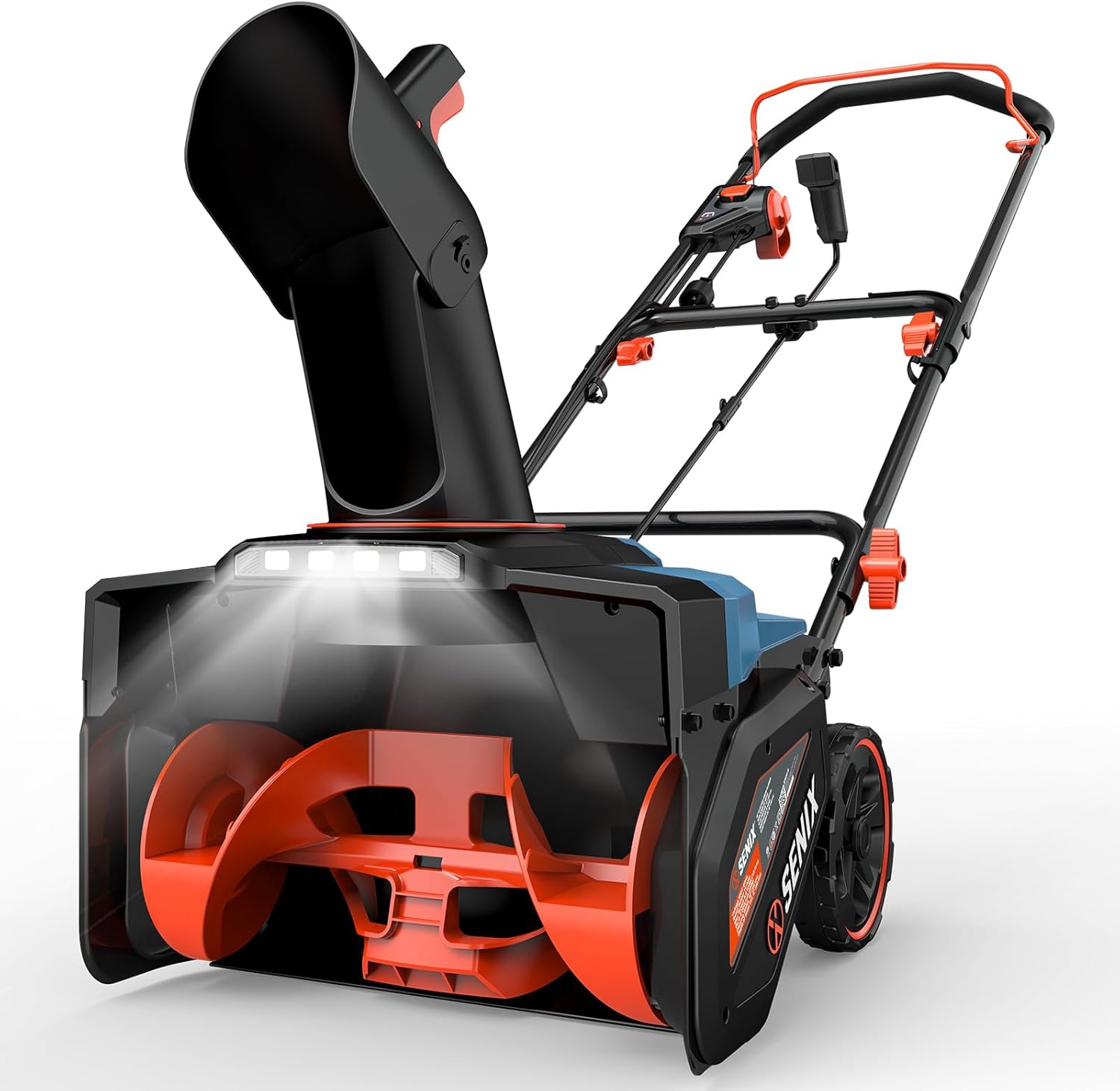 SENIX Electric Snow Blower,18 Inch Snow Thrower, Corded Snow Blower with 8-Inch Clearing Depth, 600lbs/min, 33ft Max Throw Distance, 15Amp 1700 Watt Motor, 4 LED Lights (STE14-M)