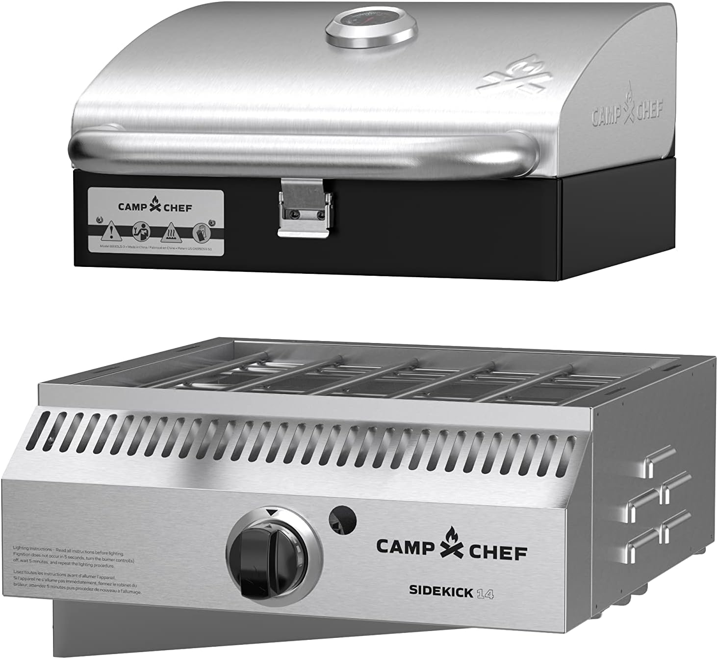 Camp Chef Sidekick Sear - Includes BBQ Box for Pellet Grill - Accessory for Outdoor Cooking - Sear & Grill with Ease - 14