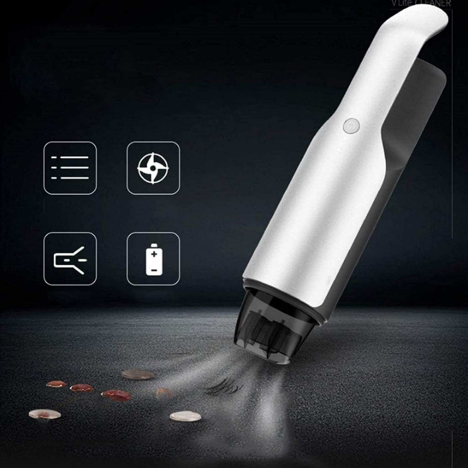 Handheld Vacuum Cleaner, Vacuum Handheld, 4200PA Battery Vacuum Cleaner Wet/Dry Noise Reduction Bagless Portable Vacuum Cleaner Quick Charge Household and Car Vacuum Cleaner