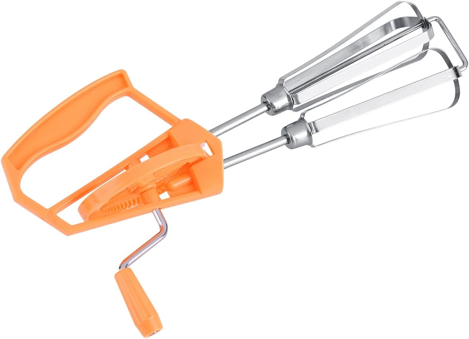 Egg Beater Stainless Steel Plastic Hand,Crank Autorotation Effort Saving Manual Hand Mixer Effortless Egg Blending for Home Kitchen Cooking