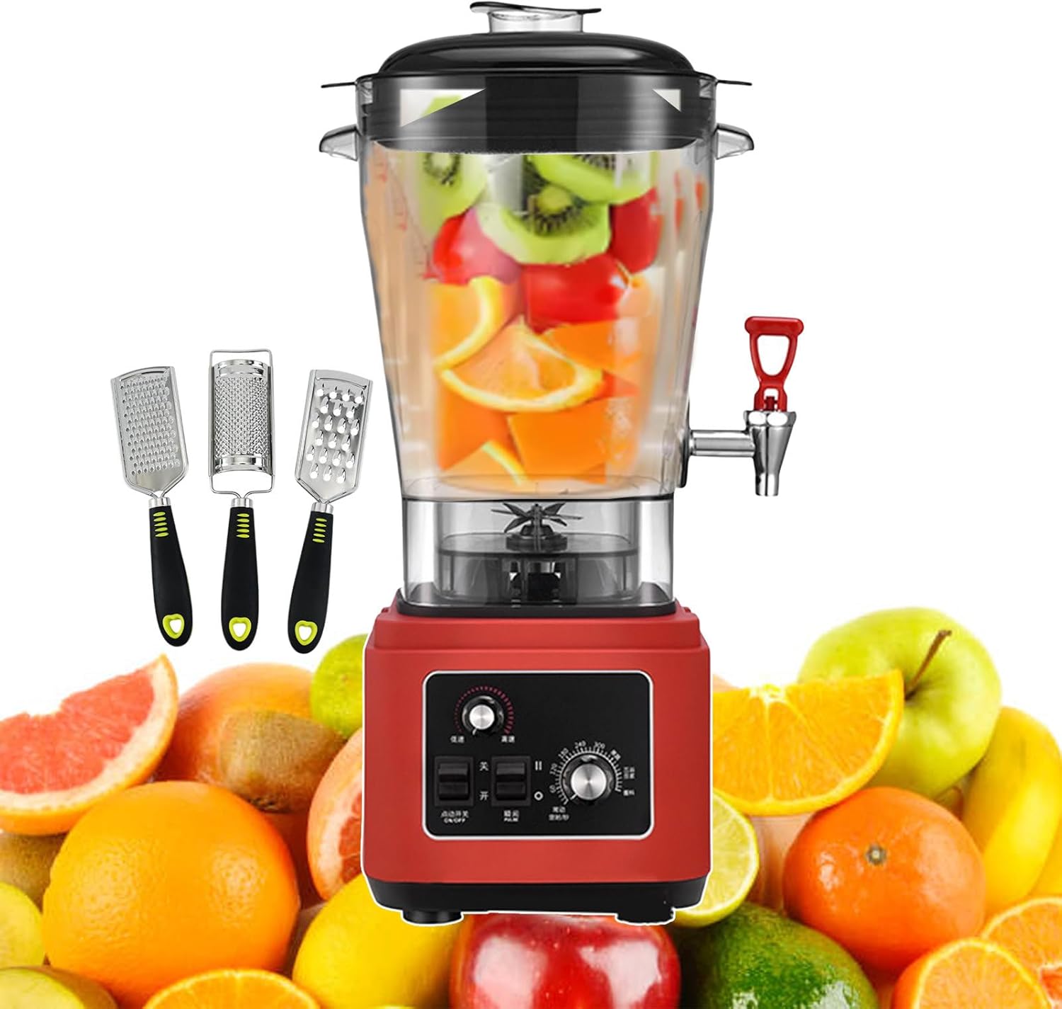 Table Blenders 48000rpm Smoothie Maker, Juicer/Cooking Machine with 11l/15l/19l Container, Electric Kitchen Drink Machine Nut Milk Machine for Fruit Vegetables (With 3 Graters),11L