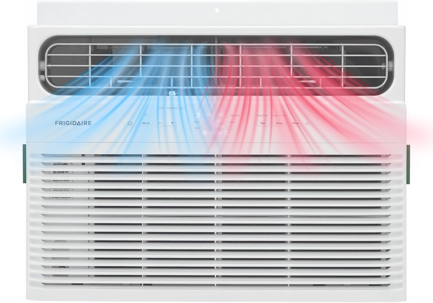 Frigidaire 12,000 BTU Window Air Conditioner with Supplemental Heat, Cools & Heats Up to 550 Sq. Ft., Remote Control, Quiet Operation, Eco Mode, 3 Fan Speeds, White