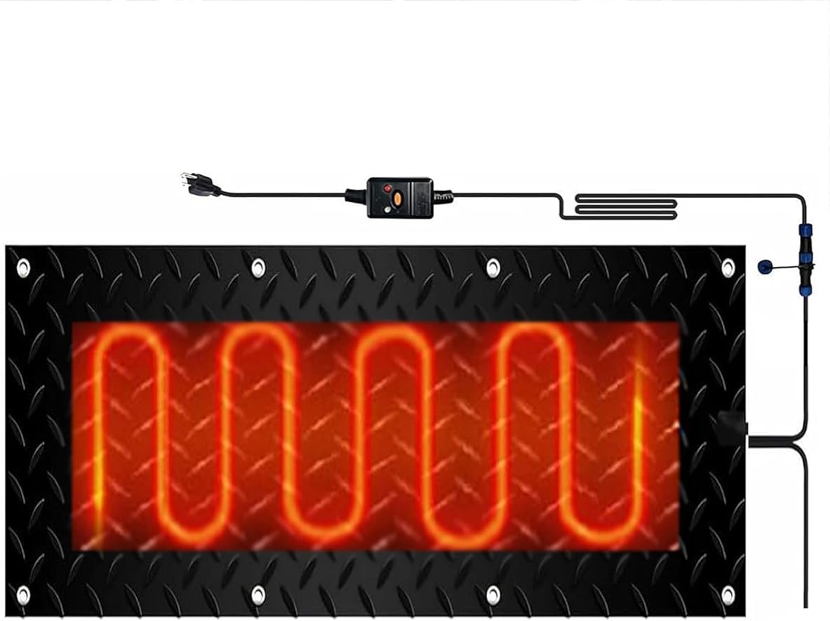 Thickened Walkway Snow Melting Mats, 12/15.7/20/23.6in Width Outdoor Stairs- Non-Slip Winter Removal and Ice Melt Products -Heating Entrance(30x60cm/(12x24in))