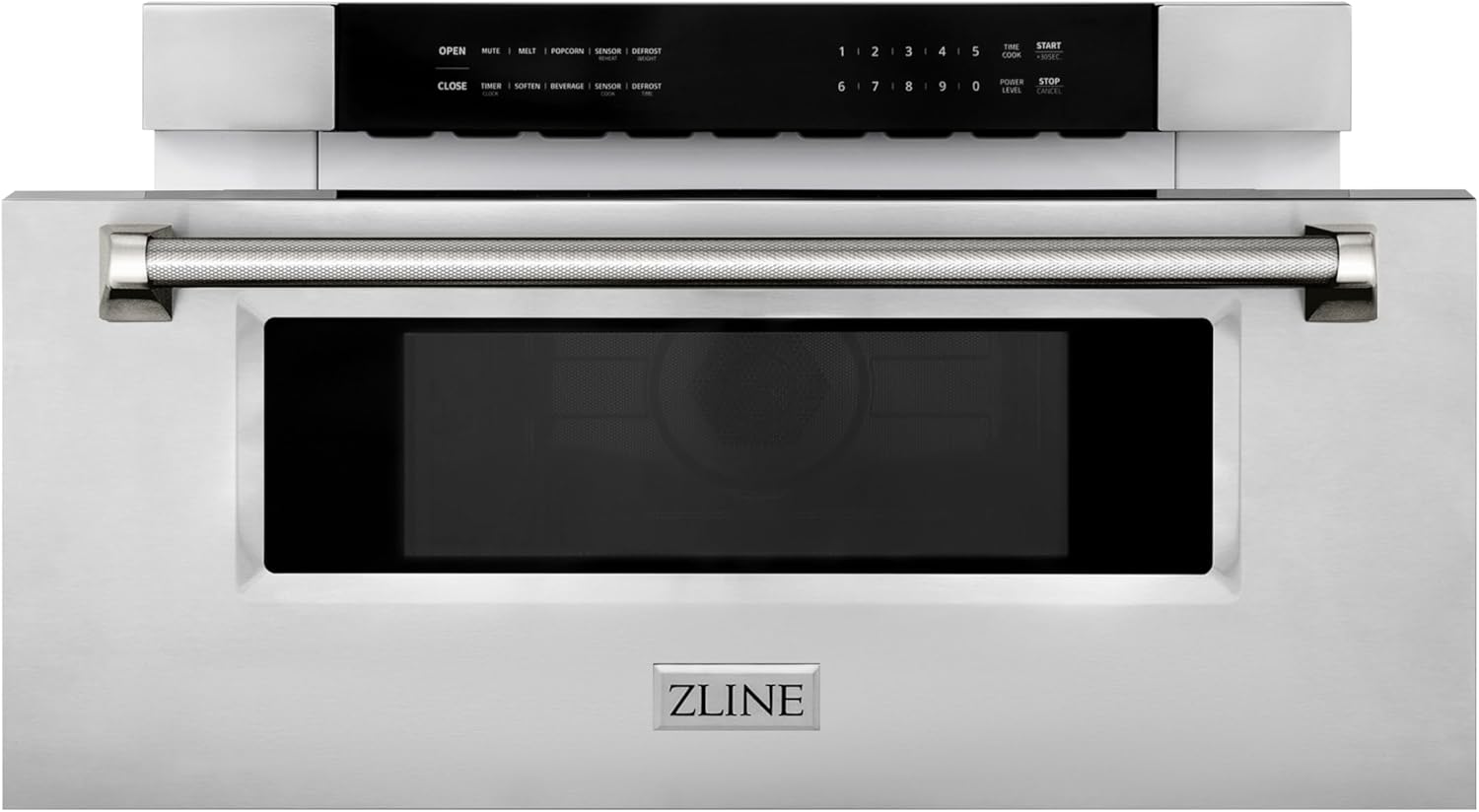 ZLINE Autograph Edition 30 in. 1.2 cu. ft. Built-in Microwave Drawer in Stainless Steel and Polished Gold Nickel Handle (MWDZ-30-KPN)