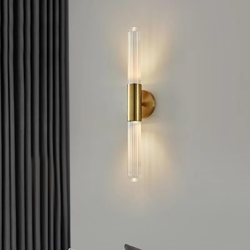 Modern Clear White Glass Wall Lamp Living Room Bedside Sconce Gold Metal Aisle Bathroom Minimalist Lighting E27,Household