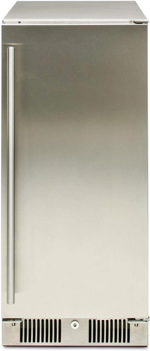 Blaze 15-Inch Outdoor Rated Compact Refrigerator | 3.2 Cu. Ft. Stainless Steel Fridge with Reversible Door & Adjustable Shelves | UL Certified for Outdoor Use | BLZ-SSRF-15