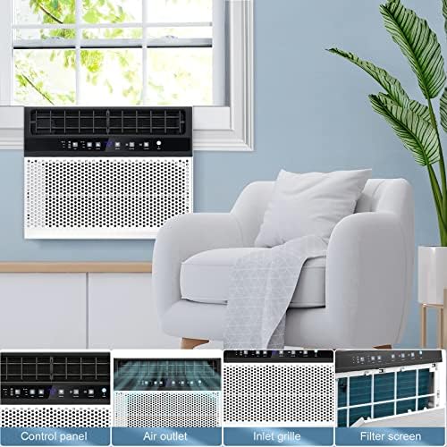 Antarctic Star 12,000 BTU Window Air Conditioners with 6 Modes 24H Timer, U-Shaped Air Condtioner Window Unit Cools up to 550 Sq.Ft, Energy-saving Window AC Units, Easy to Install, White