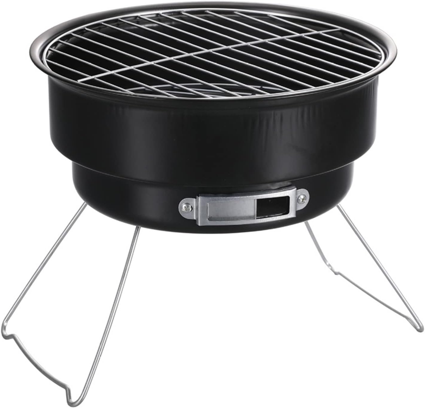 BBQ Grill Outdoor Charcoal Grills, Round Stainless Steel Charcoal BBQ Grills Meats, Mini Folding Grill Stove for Outdoor Picnic Home BBQ Supplies