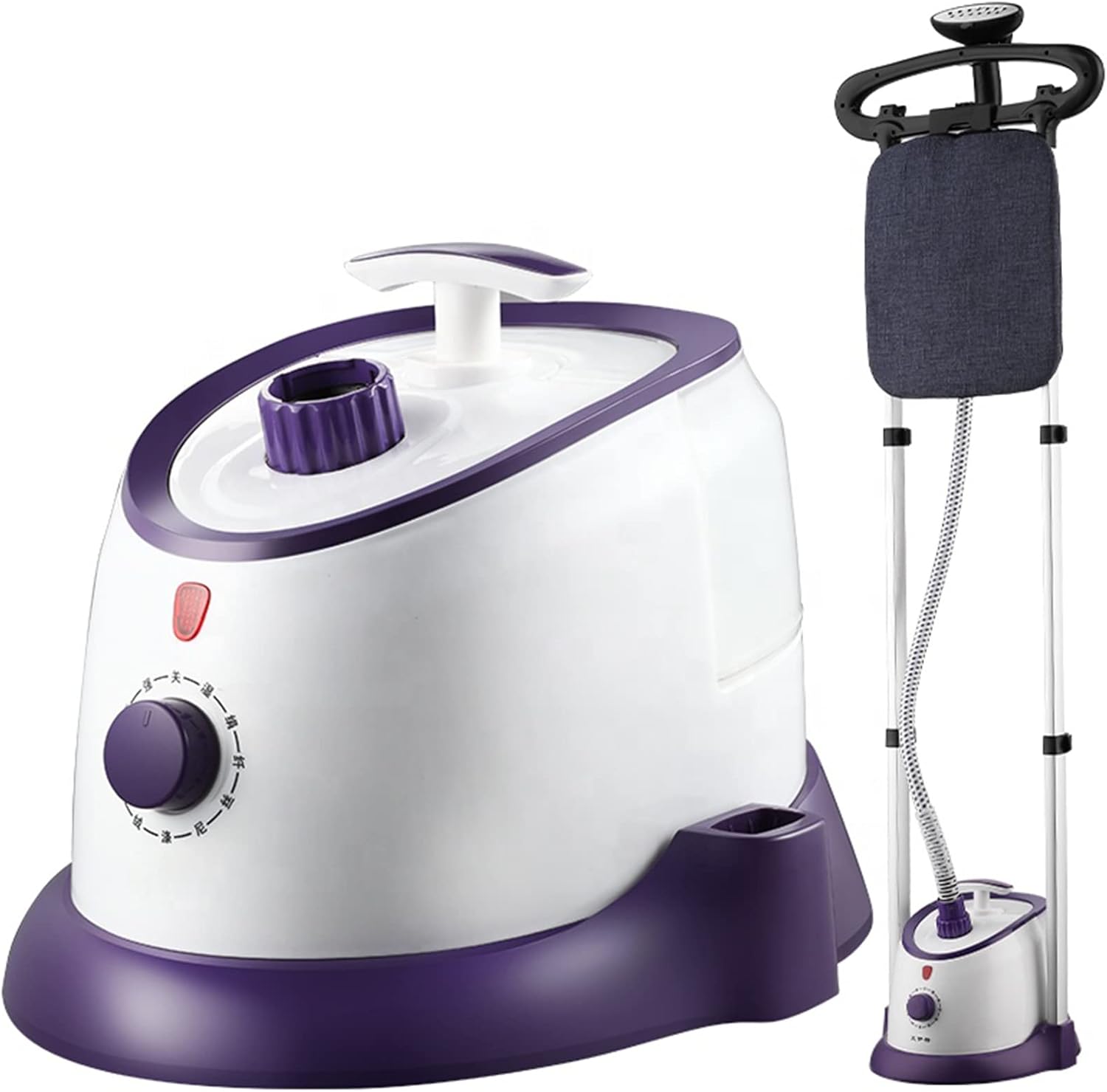 Clothes Upright Clothes Steamer, 1500 W Powerful Garment Steamer with Hanging Rod and Ironing Board, 1.7 Liters Water Tank, Steam Iron with Brush