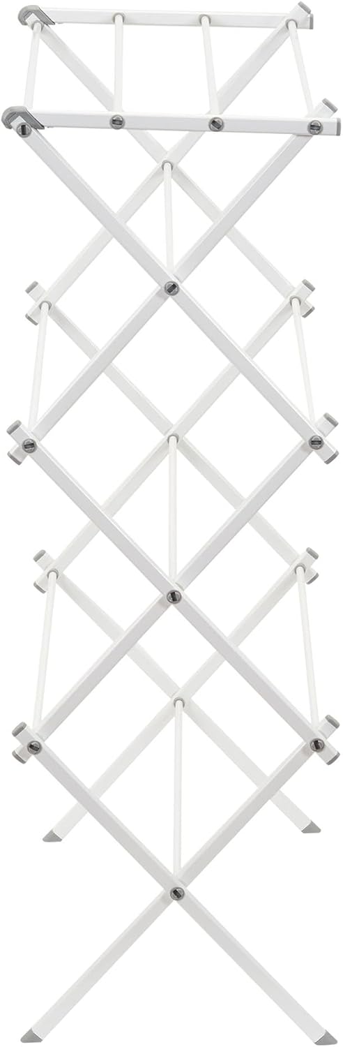 Household Essentials White 5119-1 Indoor Metal Clothes Drying Rack for Laundry