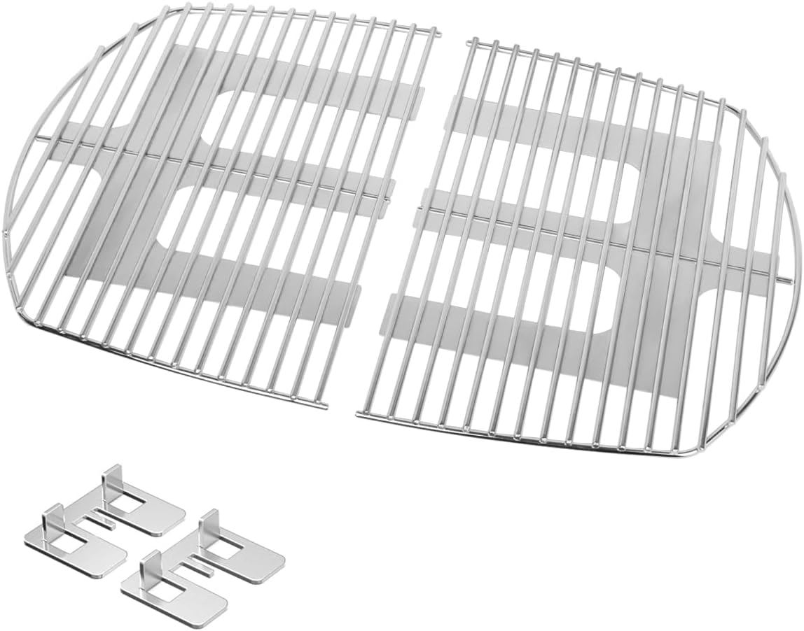 Stanbroil Solid Rod Stainless Steel Grill Cooking Grates for Weber Q300, Q320, Q3000, Q3100, Q3200 Series Gas Grill, Replacement Parts for Weber 7646
