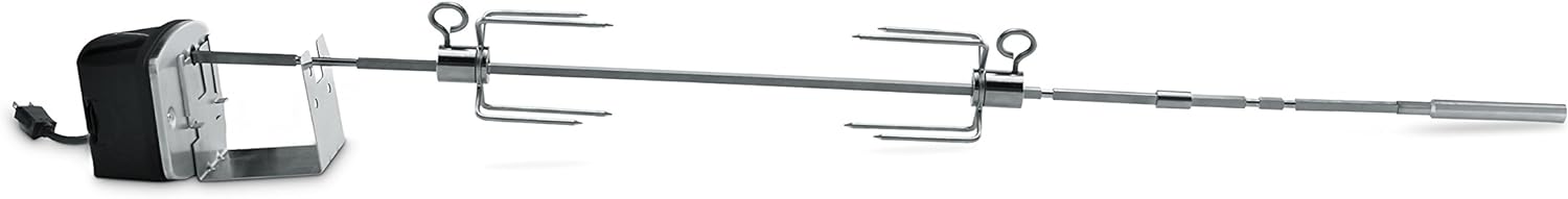 Weber Grill Rotisserie Kit for Genesis II 200/300 Series - Great for Slow Roasting Chicken, Lamb, Ribs, or Turkey on Your Grill; Includes Spit, Forks, and Motor