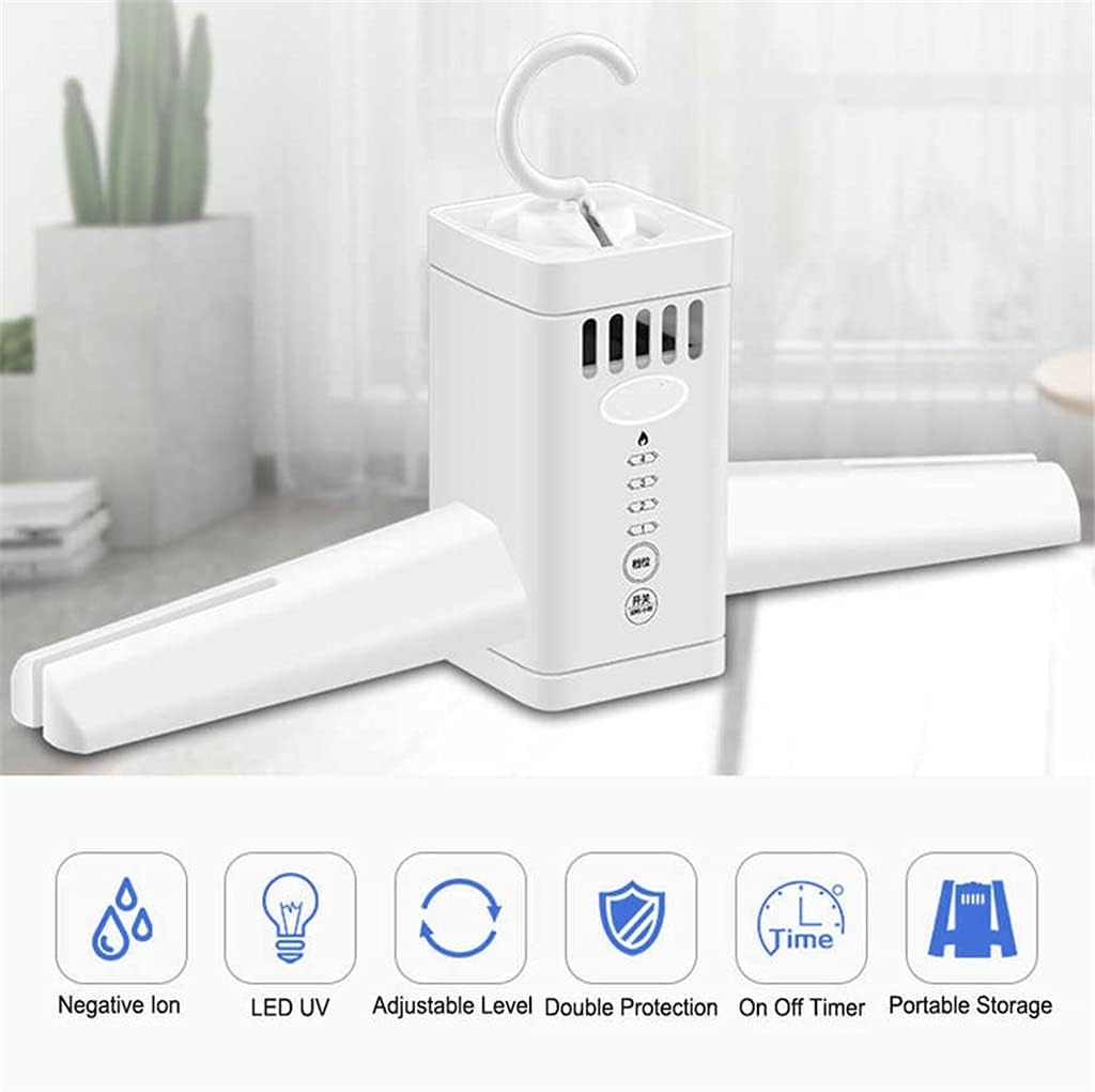 Electric Portable Folding Clothes Drying Rack, White, Model: Makej-963, Plastic, Ideal for Travel & Home Laundry