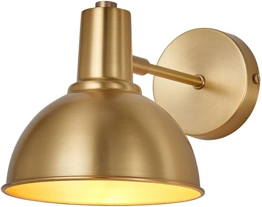 Brass Wall Sconce Light Metal Copper Lamp Compatible with Restaurant Home Bar Bedroom Bedside Corridor,Household