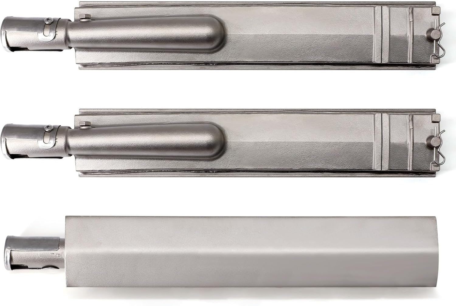 Criditpid 15 13/16 Inch Cast Stainless Steel Grill Burner Replacement Parts for Jennair 720-0061,720-0062,720-0063,720-0100, Nexgrill 720-0165,720-0671,Charbroil Cal Flame Beefeater Gas Grill.(3 Pack)