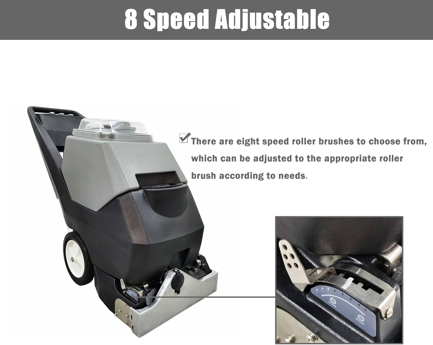 35L Commercial Cold and Hot Water Carpet Cleaning Machine Hand Pushed 3 in 1 Hotel Carpet Extractor Cleaner 110V 2320W