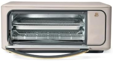 Beautiful Infrared Air Fry Toaster Oven, 9-Slice, 1800 W, by Drew Barrymore (Porcini Taupe)